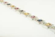 Saphire and Diamond Square Bracelet_image