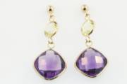 Green and Purple Amethyst Earrings_image